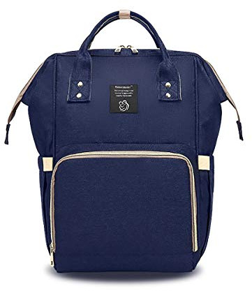 SONARIN Baby Wickelrucksack, Wickeltasche, Multi-Funktions-Reise-Rucksack-Organizer mit Flasche isoliert Taschen,Wasserdicht, Große Kapazität, Stilvoll und Langlebig, Ideal Geschenk(Dunkelblau)