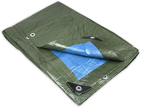 Tata Home Telone Impermeabile per Esterno Occhiellato in PVC Colore Blu e Verde Misura cm 600X1000 Metri 6X10