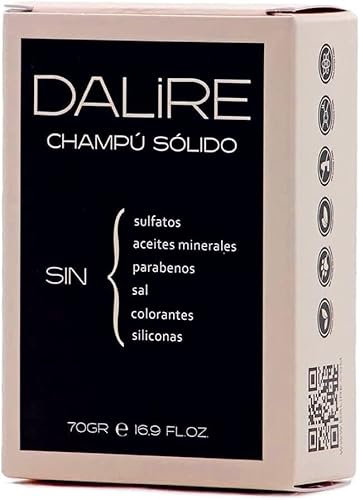Champú BIO DALIRE SÓLIDO Sin SULFATOS Ni SILICONAS | 70 gr. tamaño XXL | Espuma Extra | En Pastilla | Todo Tipo De Cabello | Biodegradable y Natural | Consúltanos por Whatsapp en DALIRE.com