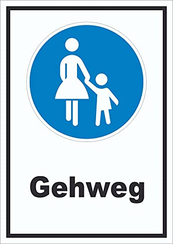 HB-Druck Schild Gehweg A4 (210x297mm)