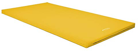 Grevinga® TÜV-Süd zertifizierte Leichtturnmatte (VB 80) | 200 x 125 x 8 cm | GELB | komplett Turnmattenstoff