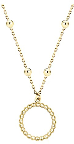 Sofia Milani - Damen Halskette 925 Silber - Kreis Kugel Anhänger