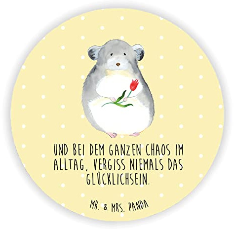 Mr. & Mrs. Panda Magnet Chinchilla Blume - Geschenk, Chinchillas, Kummer, für kühlschrank, whiteboardmagnet, Kühlschrankmagnet, Liebeskummer, Lustige Sprüche, Fotos, Büro, Chaos, pinwand