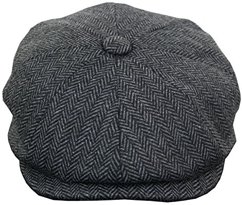 TruClothing Mens Tweed Newsboy Cap Baker Boy Flat Check Grandad Hat Blinder 8 Panel