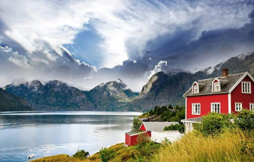 LHJOYSP 3D Puzzle Allianz Arena 1000 Teile,Naturlandschaft,See,Norwegen,Fjord,75x50cm