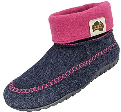 Gumbies Hausschuhe | Modell Thredbo | Farbe Navy-Pink | Gr. 42