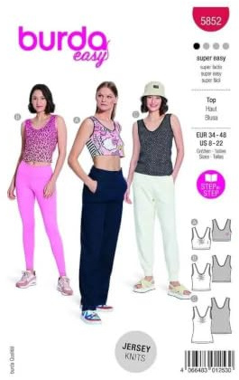 Burda Schnittmuster, 5852, Top [Damen, Gr. 34-48], Level 1 super easy
