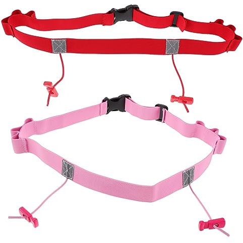 BESPORTBLE 3sets Rennen Bib Gürtel Reflektierende Streifen Anzahl Leichte Bund 2 Stücke * 3