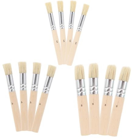 SEWOART Borsten Holz Griff Pinselset Für Aquarellmalerei Mit Schablone Farbe Und Malpinsel Für Ölmalerei Acrylmalerei Schablonenmalerei