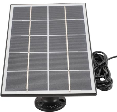 Security Camera Solar Panel Charger, Solar Charger for Security Camera, Doorbell 4 3 Plus 2 with Monocrystalline Silicon Panel for Indoor and Outdoor Use (Black)