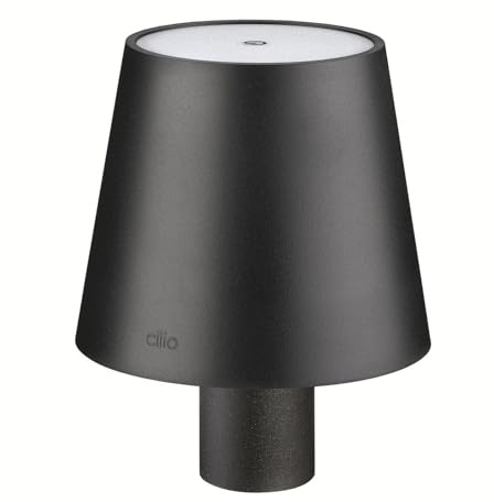 Cilio LED-Flaschenlampe LUCE, schwarz, Touch-Sensor, dimmbar, 13,5 cm | Die Lampe passt auf Flaschenhälse bis Ø 3 cm, bietet USB-C-Ladefunktion, Memory-Funktion und 150 Lumen