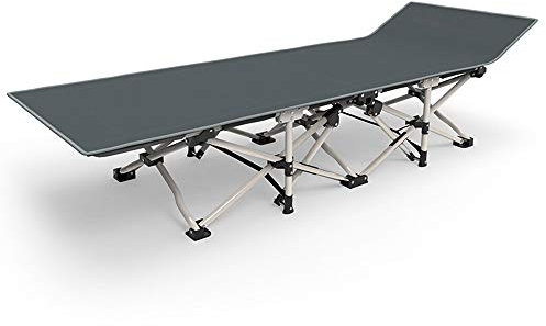 GOKEUEKDY Klappbetten Klappbares Campingbett für den Außenbereich mit Memory Foam-Matratze, ideal für Garten- und Strandstühle, Einzelklappbetten (Farbe: Grau, Größe: 190 x 67 x 36 x 47 cm)