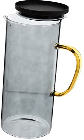 DECHOUS 1pezzi Bottiglia Acqua Vetro Grande Capacità Bollitore Acqua Fredda Casa Conservazione Tè Bevande Cucina