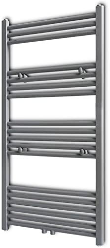 BOWEKAM Home & Garden-Grey - Toallero de calefacción central para baño, radiador, recto, 600 x 1160 mm, elección de muebles