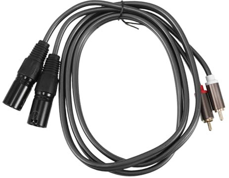 COOPHYA Dual to Male Audio Cable Stereo Conversion Cable for Mixers and Amplifiers Anti-interference Design for Sound Transmission