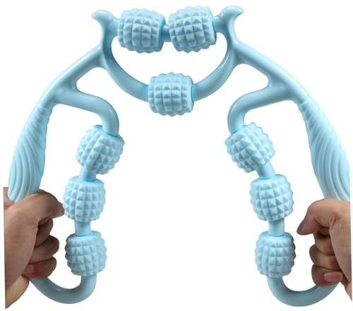 Wadenmassagegerät 25, 4 x 27, 9 cm ringförmiges Bein-/Armmassagegerät aus EVA und PP mit 9 Massagebällen für Frauen mit rutschfestem Griff zum Entspannen