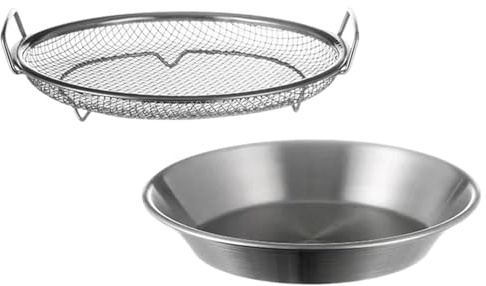 FLCPJGV Fried Food Server Snack Container mit Griffen Barbecue Korb Sieb