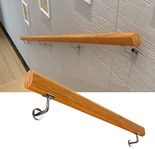 Scala in legno per interni, ringhiera antiscivolo per scale, soppalchi, barre e gradini del garage, disponibile in lunghezze da 100 cm a 450 cm per sicurezza e stile