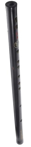 HOMOBABE Flauta Tradicional de Bambú Negro para Principiantes con Borlas Delicadas y Diseño Grabado, Instrumento Portátil y Cómodo para Practicar Música