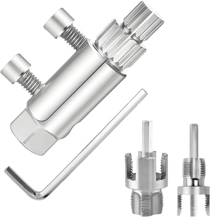 Extractor de Tornillos Kit, Extractor de Tornillos Rotos para Extraer Tornillos Dañados, Ajustable Extractor de Tornillos Dañados para 1/4 y 1/6, Fácil de Transportar Extractor Tornillos 3 Piezas
