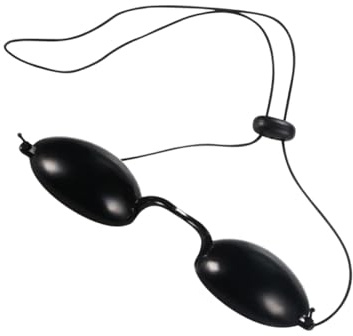 IWOWHERO Protector Ocular Ergonómico con Protección Uv para Tratamientos Cosméticos de Ocular Negra para Uso Diario