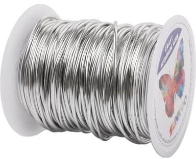 1,5 mm silveraluminiumtråd, 30 m aluminium pysseltråd, dekorativ tråd för pyssel, smycketillverkning, modellering och gör-det-själv-projekt