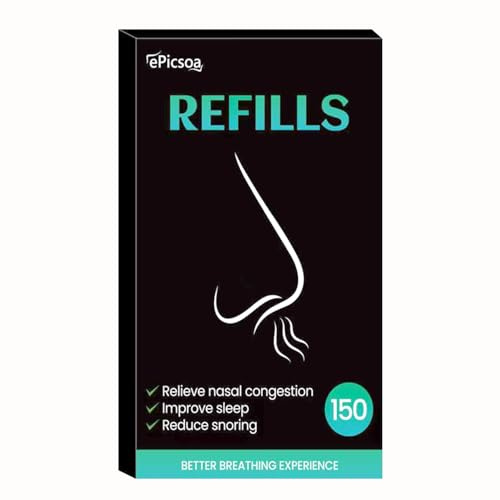 ePicsoa 150PCS Magnetic Nose Strip Refill, Magnetic Nose Strip, Nose Magnet for Breathing, Improve Breathing, Enhance Nasal Airflow and Comfort