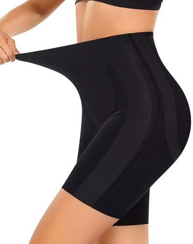 UMIPUBO Culotte Gainante Femme Ventre Plat Short Gaine Amincissante Panty sans Couture Invisible Remonte Fesses Culottes Taille Haute Sculptantes Shorts Anti Frottement Cuisse Minceur (Noir, XL)