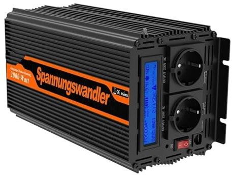 Power Inverter Convertitore Sinusoidale Modificato Da 2000 W CC 12 V 24 V In CA 220 V 230 V Off Inverter Di Potenza A Onda Sinusoidale A Griglia(2000w 12V)