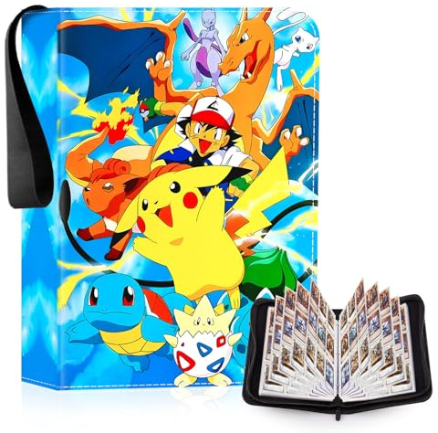 Niaetuto 50 PCS Classeur Carte,900 Cartes Album Porte Carte,Portable Album de Collection,Imperméable Albums pour Cartes à Collectionner Stockage