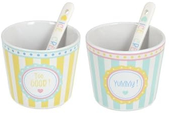 Tognana Set 2 Pezzi Coppe Gelato con Cucchiaino Madrid 260 cc