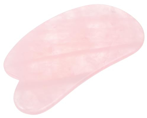 EXAOMBLE Tavola Massaggiante in Pietra Naturale per Massaggi Viso e Corpo, Strumento Gua Sha per Trattamento Drenante e Rassodante Cutaneo