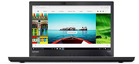 Lenovo ThinkPad T470 Ordinateur Portable 14pouces (processeur Intel Core i5-6200U, 8 Go de RAM, 256 Go SDD, Intel HD 520 Graphics, Windows 10 Pro) (renouvelé) Noir (Reconditionné)