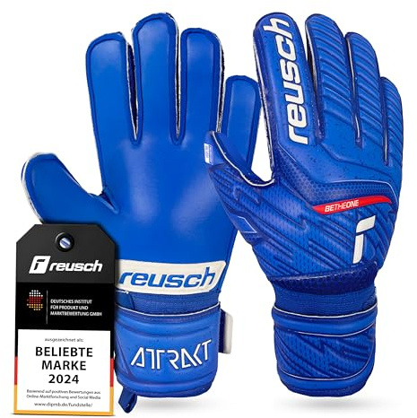 Reusch Attrakt Silver Junior Torwarthandschuhe für Kinder|Gr. 3–8 für Jungen & Mädchen|Perfekter Grip Dank Silver-Latex|Ergonomischer Sitz für kleine Hände|Robust für Training & Spiel