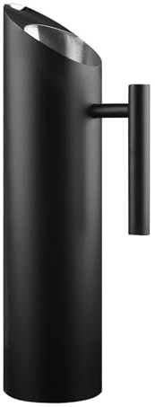 Stainless Steel Water Pitcher Black Metal Pitcher with Ice Guard Cold Drinking Carafe Jug for Juice, Beer, Milk, Ice Tea or Other Beverage by MUGLIO (70oz)