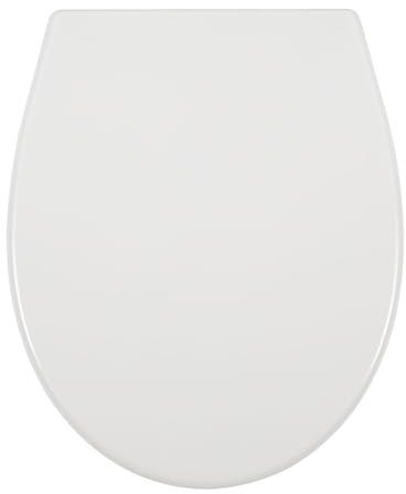 ISOISL WC-Sitz Oval mit Schnellverschluss Funktion und Absenkautomatik, Einfache Reinigung, Abnehmbarer Klodeckel Klobrille mit Quick-Release-Funktion, Einfache Montage (Weiß)