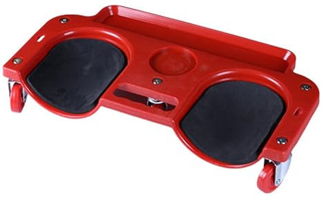 DKPLOE Protection de Genoux Travail avec Plateau À Outils avec roulettes Pivotantes Genouillere Travaux Protégez Vos Genoux Convient pour La Réparation Automobile L'installation de Sols(Rouge)