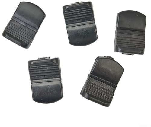 Sisinkal Piezas de reparación de botón de interruptor de amoladora angular compatibles con Bosch GWS6/8-100/125 FF03-100A, componente de repuesto negro de 2,5 x 2 cm, 5 piezas