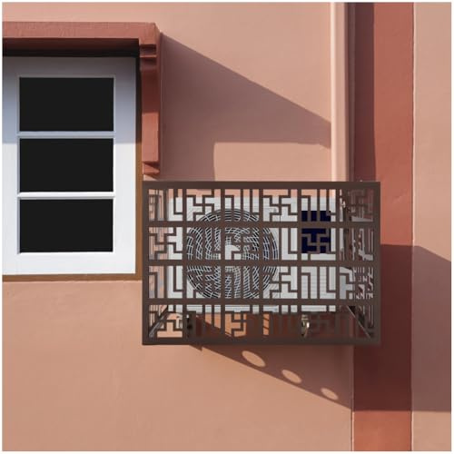 Aluminium Composite Air Conditioning Cover Wall Mounted Protection for Outdoor Units Heat Pump Cladding Ideal for Garden & Balcony Use