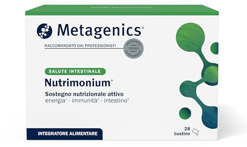 Metagenics Nutrimonium - Supporto Barriera Intestinale - 28 Bustine | Formula nutrizionale completa con glutammina, probiotici, vitamine e minerali per ottimizzare le funzioni intestinali.