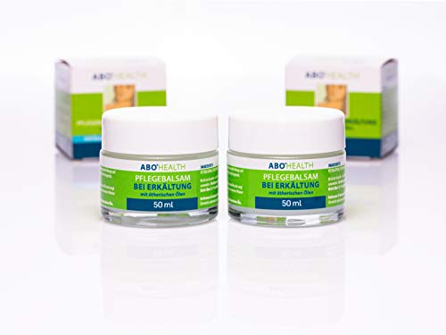 ABOHEALTH Erkältungsbalsam Pflegebalsam bei Erkältung mit Eukalyptus und ätherischen Ölen, 100ml (2 x 50 ml) Doppelpack