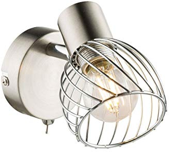 Wandleuchte mit Schalter und E14 LED, Wandspot / Leselampe schwenkbar