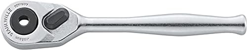 STAHLWILLE 415SGB N l 1/4“ Bit-Ratsche l kompakte Knarre mit 80 Zähnen l schlanker Stahlgriff l Made in Germany