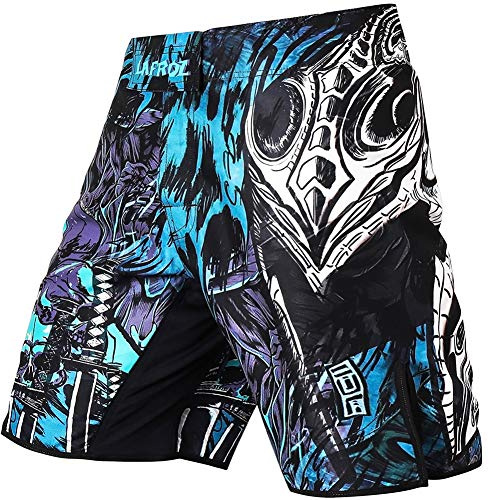 LAFROI QJK01 Pantaloni da MMA, Boxe, Cross Training e Altri Sport da Combattimento, con Coulisse e Tasca