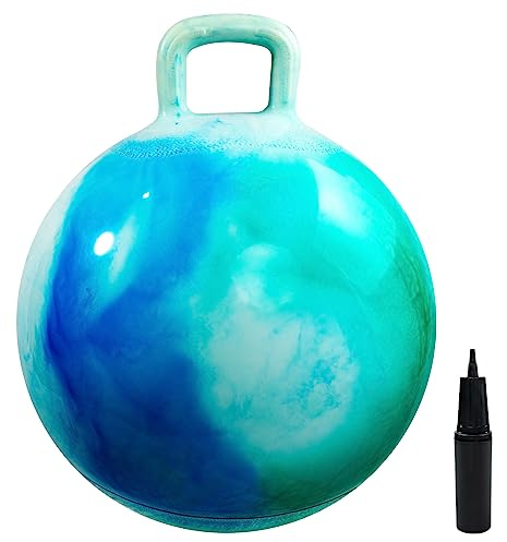 EVERICH TOY Hopper Ball, Clouds Hopping Toys for Kids, 18 Inch Bouncy Ball with Handle, Inflatable Bouncing Hoppity Hop Toys for Boys and Girls Gifts