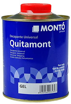 Decapante Biodegradable, No Tóxico. Elimina Pinturas y Barnices. Quitamont Gel Incoloro Transparente. (750ml)