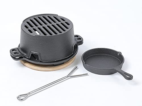 HAWOK Hibachi Grill, Holzkohlegrill für Outdoor Camping BBQ Kochen