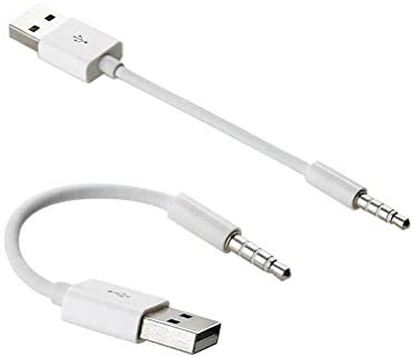Mr. Gadget's Solutions USB CHARGER SYNC DATA CABLE FOR IPOD SHUFFLE 3G 3RD 4G 4th 5G 5th GEN GENERATION-WHITE