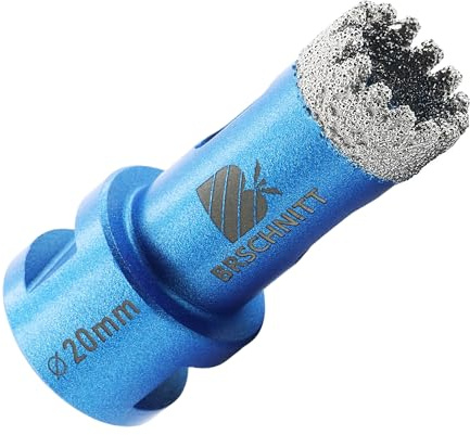 Diamond Core Drill Bit 20mm,BRSCHNITT M14 Vacuum Brazed Diamond Tip Drill Bit for Tile Porcelain Ceramic Marble Granite Drilling