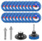 SALI 20 Stück CSD Scheibe Schleifscheibe 50mm Grobreinigungsscheibe Grobschleifscheibe Reinigungsscheibe Set mit Scheiben-Pad-Halter und Verbindungsstange für Oberflächenbearbeitung, Metall, Edelstahl